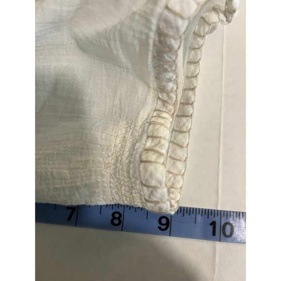 Eddie Bauer Woman White Gauzy Cotton Tunic Top Boho Western Hippie Festival S - Picture 9 of 11